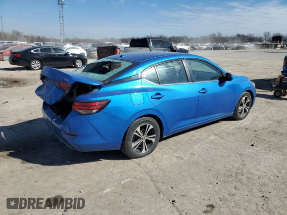 2021 Nissan Sentra SV with VIN 3N1AB8CV1MY238913, listed as a Copart auction lot 46641535 with 83,236 mi miles and Salvage Title. Bid and sale history available at carsss.com. Image 3.