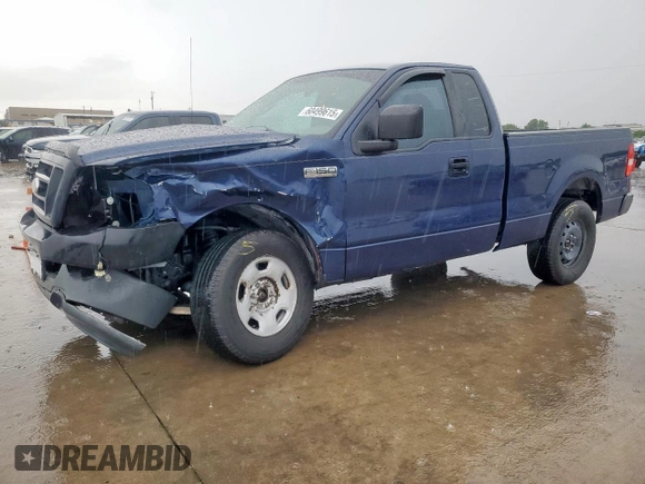 2007 Ford F-150 XL with VIN 1FTRF12217KC92122, listed as a Copart auction lot 60499615 with 110,510 mi miles and Salvage title. Bid and sale history available at DreamBid. Image 1.