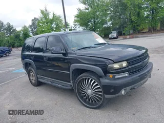 2003 Chevrolet Tahoe Z71 z VIN 1GNEK13Z53R190255, wystawiony jako IAAI lot #42084525 z przebiegiem Nie podano mil oraz . Historia ofert i sprzedaży dostępna na DreamBid. Obrazek 1.