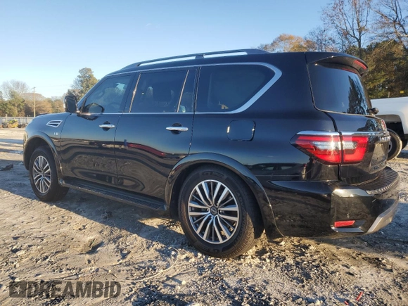 2021 Nissan Armada SV with VIN JN8AY2AC7M9147231, listed as a Copart auction lot 84339974 with 62,110 mi miles and Salvage Title. Bid and sale history available at carsss.com. Image 2.