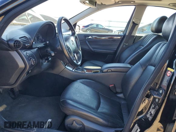 2005 Mercedes-Benz C 240 with VIN WDBRF81J45F603063, listed as a Copart auction lot 44751855 with 161,502 mi miles and Salvage Title. Bid and sale history available at DreamBid. Image 7.