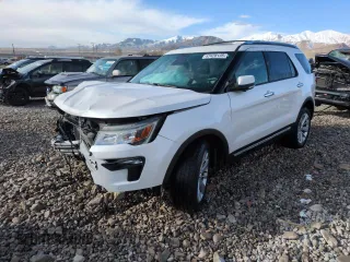 2018 Ford Explorer Limited with VIN 1FM5K8F83JGC71666, listed as a Copart auction lot 47428135 with 56,762 mi miles and Salvage Title. Bid and sale history available at carsss.com. Image 1.