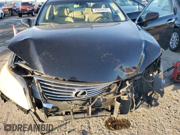 2009 Lexus ES 330 with VIN JTHBJ46G792295910, listed as a Copart auction lot 43849635 with 161,496 mi miles and Salvage Title. Bid and sale history available at DreamBid. Image 12.