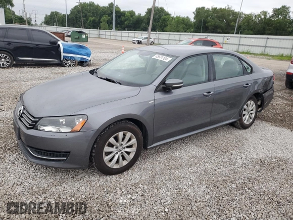 2013 Volkswagen Passat S with VIN 1VWAP7A35DC133212, listed as a Copart auction lot 65584105 with 156,902 mi miles and Salvage title. Bid and sale history available at DreamBid. Image 1.