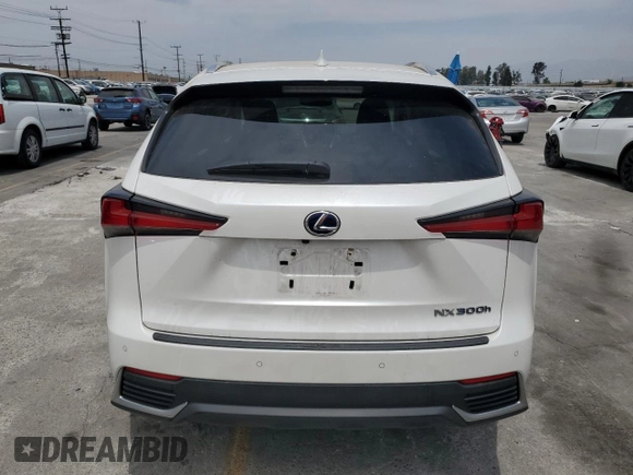 2018 Lexus NX 300h with VIN JTJBJRBZ1J2079901, listed as a Copart auction lot 58600355 with 53,233 mi miles and Salvage title. Bid and sale history available at DreamBid. Image 6.
