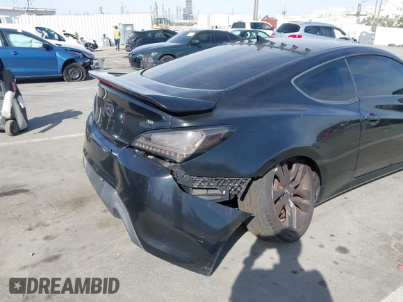 2012 Hyundai Genesis Coupe Grand Touring with VIN KMHHU6KH8CU068486, listed as a IAAI auction lot 41686499 with 104,579 mi miles and . Bid and sale history available at DreamBid. Image 6.