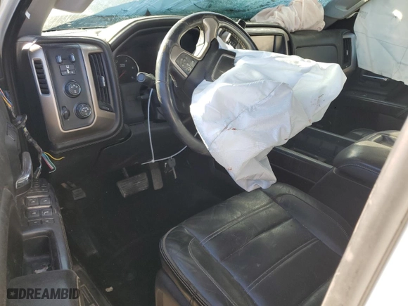 2015 GMC Sierra 2500HD Denali with VIN 1GT120E82FF597607, listed as a Copart auction lot 82844954 with 0 mi miles and Salvage Title. Bid and sale history available at carsss.com. Image 8.