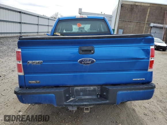 2014 Ford F-150 XL with VIN 1FTFX1EF4EFB95596, listed as a Copart auction lot 49229315 with 0 mi miles and Salvage Title. Bid and sale history available at carsss.com. Image 6.