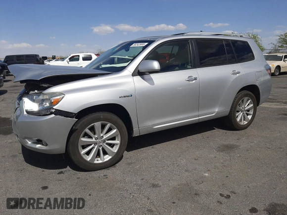 2010 Toyota Highlander Limited with VIN JTEJW3EH9A2040341, listed as a Copart auction lot 56343995 with 123,364 mi miles and Salvage title. Bid and sale history available at DreamBid. Image 1.