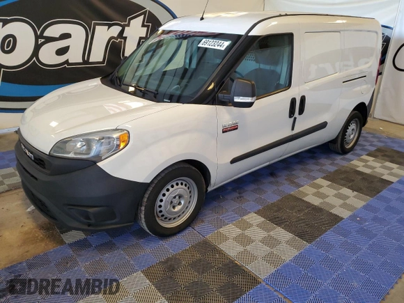 2020 Ram ProMaster City Cargo Tradesman with VIN ZFBHRFAB3L6R56654, listed as a Copart auction lot 69123244 with 255,278 mi miles and Clean Title. Bid and sale history available at DreamBid. Image 1.