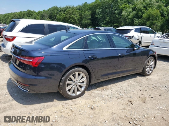 2020 Audi A6 Premium Plus with VIN WAUE8AF22LN066258, listed as a Copart auction lot 58613024 with 62,422 mi miles and Salvage Title. Bid and sale history available at carsss.com. Image 3.