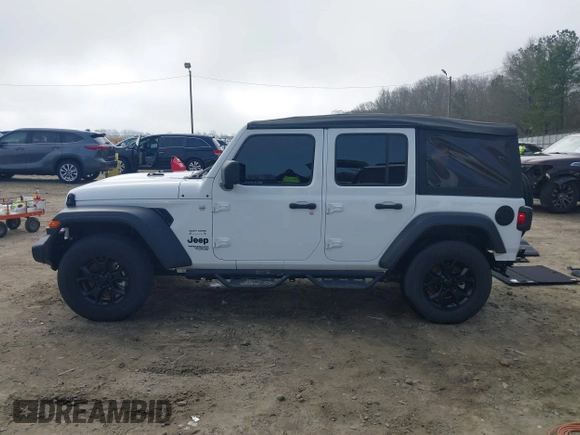 2021 Jeep Wrangler Unlimited Sport S z VIN 1C4HJXDN1MW822016, wystawiony jako IAAI lot #41792808 z przebiegiem 29 719 mil mil oraz . Historia ofert i sprzedaży dostępna na DreamBid. Obrazek 15.