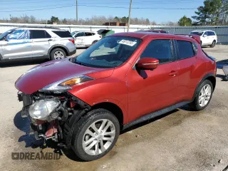 2015 Nissan Juke SV with VIN JN8AF5MV7FT558459, listed as a Copart auction lot 46813295 with 91,593 mi miles and Salvage title. Bid and sale history available at DreamBid. Image 1.