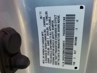 2012 Honda Civic Cpe EX with VIN 2HGFG3B86CH506914, listed as a Copart auction lot 73133784 with 134,950 mi miles and Salvage Title. Bid and sale history available at carsss.com. Image 12.