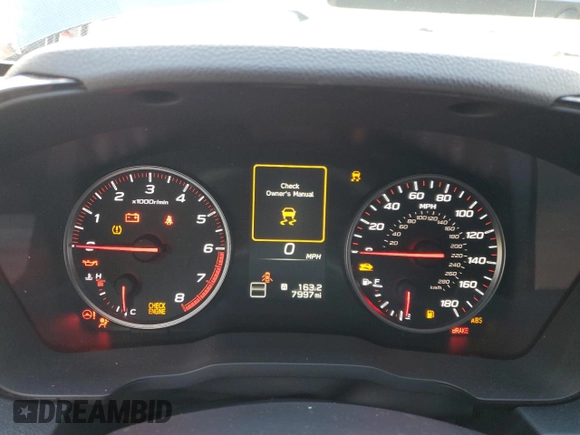 2022 Subaru WRX Premium с VIN JF1VBAF65N9033019, выставлен на аукционе Copart как лот 49658595 с пробегом 7 997 миль миль и Списание • Salvage title. История ставок и продаж доступна на DreamBid. Изображение 9.