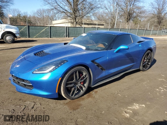 2014 Chevrolet Corvette Z51 3LT with VIN 1G1YM2D71E5129832, listed as a Copart auction lot 42787075 with 68,404 mi miles and Salvage title. Bid and sale history available at DreamBid. Image 1.