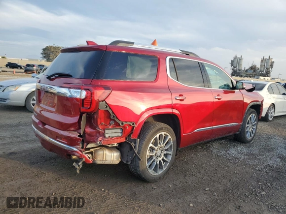 2022 GMC Acadia Denali with VIN 1GKKNPLS7NZ160142, listed as a Copart auction lot 86545014 with 25,424 mi miles and Salvage Title. Bid and sale history available at carsss.com. Image 3.