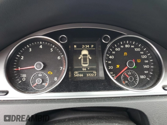 2013 Volkswagen CC Lux with VIN WVWRP7AN3DE510860, listed as a Copart auction lot 73720834 with 54,166 mi miles and Salvage Title. Bid and sale history available at carsss.com. Image 9.