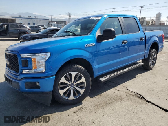 2019 Ford F-150 XL with VIN 1FTEW1CP7KKC69686, listed as a Copart auction lot 49140595 with 96,446 mi miles and Salvage Title. Bid and sale history available at carsss.com. Image 1.