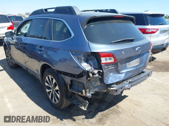 2015 Subaru Outback Limited with VIN 4S4BSANC4F3356370, listed as a IAAI auction lot 41901387 with 115,683 mi miles and . Bid and sale history available at DreamBid. Image 3.