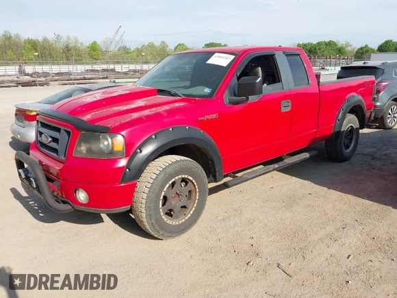 2007 Ford F-150 STX with VIN 1FTRX14W37FA65987, listed as a IAAI auction lot 42064283 with 164,730 mi miles. Bid and sale history available at carsss.com. Image 2.