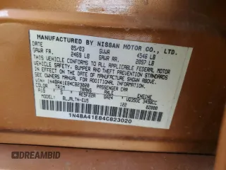 2004 Nissan Maxima SE with VIN 1N4BA41E84C823020, listed as a Copart auction lot 74349674 with 181,899 mi miles and Clean Title. Bid and sale history available at carsss.com. Image 12.
