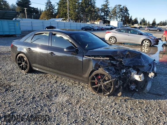 2018 Audi S4 Prestige with VIN WAUC4AF48JA132448, listed as a Copart auction lot 77536224 with 38,891 mi miles and Salvage Title. Bid and sale history available at carsss.com. Image 4.