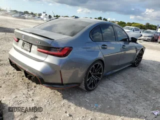 2023 BMW M3 with VIN WBS53AY03PFN77824, listed as a Copart auction lot 86100404 with 30,311 mi miles and Salvage Title. Bid and sale history available at carsss.com. Image 3.