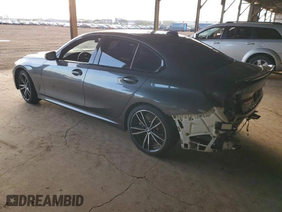 2020 BMW 3 Series 330i with VIN WBA5R1C02LFH52541, listed as a Copart auction lot 81815253 with 51,346 mi miles and Salvage Title. Bid and sale history available at carsss.com. Image 2.