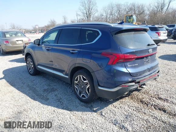 2023 Hyundai Santa Fe Limited with VIN 5NMS4DAL5PH524283, listed as a IAAI auction lot 41797337 with 34,763 mi miles. Bid and sale history available at carsss.com. Image 3.