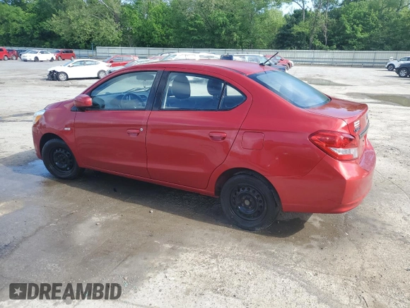 2017 Mitsubishi Mirage ES z VIN ML32F3FJ6HHF14527, wystawiony jako Copart lot #57297005 z przebiegiem 81 046 mil mil oraz Szkoda całkowita • Salvage title. Historia ofert i sprzedaży dostępna na DreamBid. Obrazek 2.