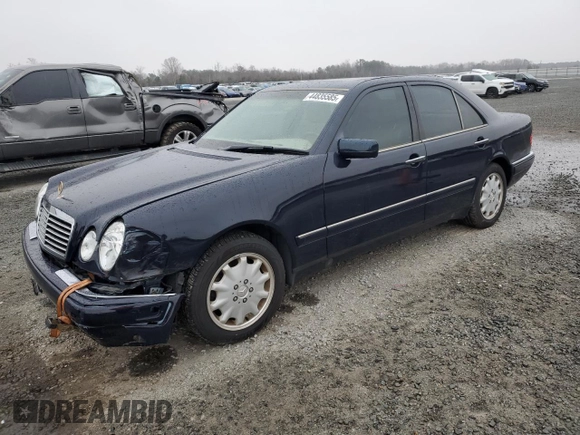 1997 Mercedes-Benz E-Class with VIN WDBJF55FXVJ027722, listed as a Copart auction lot 44835585 with 0 mi miles and Salvage Title. Bid and sale history available at carsss.com. Image 1.