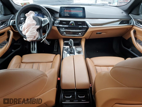 2019 BMW 5 Series 540i xDrive with VIN WBAJE7C57KWW14577, listed as a Copart auction lot 45013375 with 61,383 mi miles and Salvage Title. Bid and sale history available at carsss.com. Image 8.