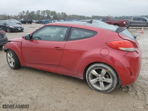 2013 Hyundai Veloster w/Gray Int with VIN KMHTC6AD6DU137589, listed as a Copart auction lot 42209225 with 0 mi miles and Salvage Title. Bid and sale history available at carsss.com. Image 2.