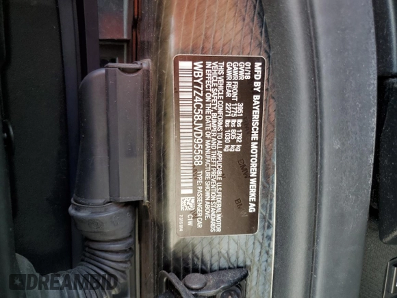 2018 BMW i3 with VIN WBY7Z4C58JVD95568, listed as a Copart auction lot 51867095 with Not provided miles and Salvage title. Bid and sale history available at DreamBid. Image 12.