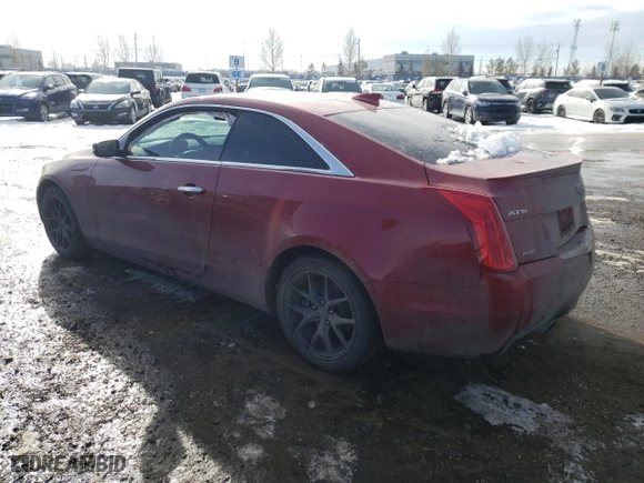 2018 Cadillac ATS Coupe Luxury AWD with VIN 1G6AF1RX3J0141819, listed as a Copart auction lot 43190214 with 58,459 mi miles and Salvage Title. Bid and sale history available at carsss.com. Image 2.