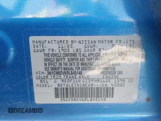 2024 Nissan Versa S z VIN 3N1CN8DV6RL845148, wystawiony jako IAAI lot #41734969 z przebiegiem 24 896 mil mil oraz . Historia ofert i sprzedaży dostępna na DreamBid. Obrazek 9.