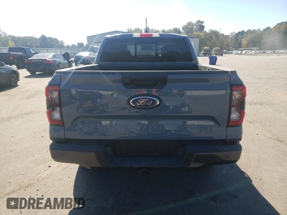 2024 Ford Ranger LARIAT with VIN 1FTER4KH6RLE12781, listed as a Copart auction lot 76406614 with 7,332 mi miles and Salvage Title. Bid and sale history available at carsss.com. Image 6.
