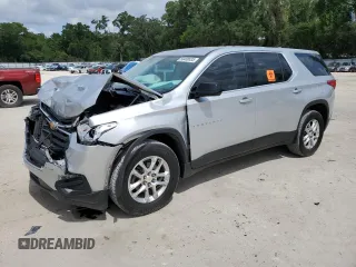 2019 Chevrolet Traverse LS z VIN 1GNERFKW6KJ228721, wystawiony jako Copart lot #58408935 z przebiegiem 94 490 mil mil oraz Nie do naprawy • Non repairable. Historia ofert i sprzedaży dostępna na DreamBid. Obrazek 1.