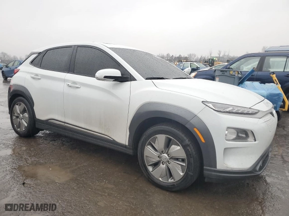 2021 Hyundai Kona Electric Limited with VIN KM8K33AG4MU120259, listed as a Copart auction lot 42702165 with 11,728 mi miles and Salvage Title. Bid and sale history available at carsss.com. Image 4.