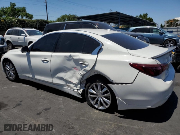 2022 Infiniti Q50 Luxe with VIN JN1EV7BP0NM310310, listed as a Copart auction lot 60804715 with 54,424 mi miles and Salvage title. Bid and sale history available at DreamBid. Image 2.