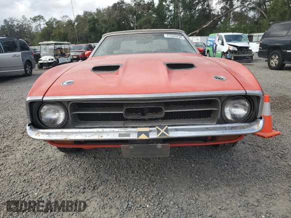 1972 Ford Mustang с VIN 2F03F214245, выставлен на аукционе Copart как лот 77535234 с пробегом 77 547 миль миль и Списание • Salvage title. История ставок и продаж доступна на DreamBid. Изображение 5.