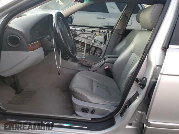2001 BMW 5 Series 525iA with VIN WBADT43451GF58319, listed as a Copart auction lot 88724465 with 0 mi miles and Salvage Title. Bid and sale history available at carsss.com. Image 7.