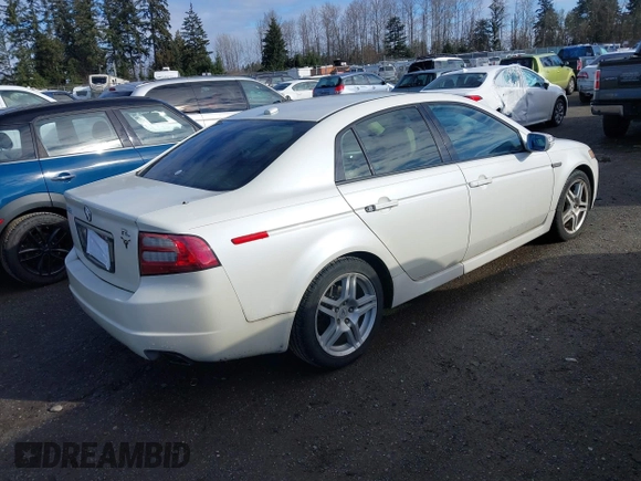 2008 Acura TL with VIN 19UUA66268A001252, listed as a IAAI auction lot 41477082 with 117,405 mi miles. Bid and sale history available at carsss.com. Image 4.