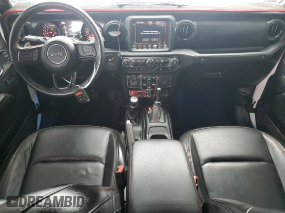 2022 Jeep Gladiator Rubicon with VIN 1C6JJTBG5NL152818, listed as a Copart auction lot 80095554 with 9,579 mi miles and Salvage title. Bid and sale history available at DreamBid. Image 8.