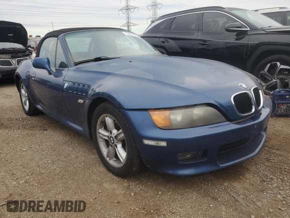 2000 BMW Z3 2.5L with VIN WBACH9348YLM92485, listed as a Copart auction lot 72951904 with 90,183 mi miles and Salvage Title. Bid and sale history available at carsss.com. Image 4.