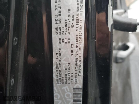2024 Jeep Wrangler Sahara with VIN 1C4RJXP60RW257385, listed as a Copart auction lot 62984525 with 20,899 mi miles and Salvage title. Bid and sale history available at DreamBid. Image 12.