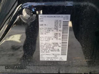 2020 Nissan Rogue S with VIN 5N1AT2MVXLC781105, listed as a Copart auction lot 50821855 with 51,602 mi miles and Salvage Title. Bid and sale history available at carsss.com. Image 13.