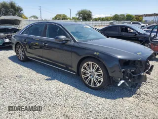 2013 Audi A8 4.0L with VIN WAUR2AFD5DN010742, listed as a Copart auction lot 62687735 with 107,984 mi miles and Salvage title. Bid and sale history available at DreamBid. Image 4.