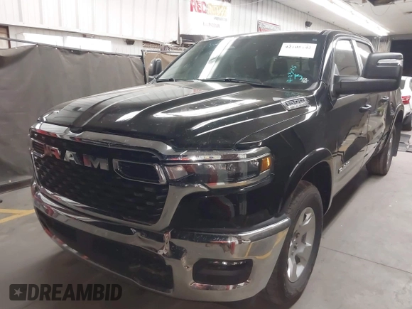 2025 Ram 1500 Big Horn with VIN 1C6SRFFPXSN551670, listed as a IAAI auction lot 42105142 with 10,855 mi miles and . Bid and sale history available at DreamBid. Image 2.